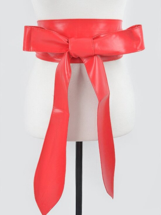 Faux Leather Kimono Belt main image 7